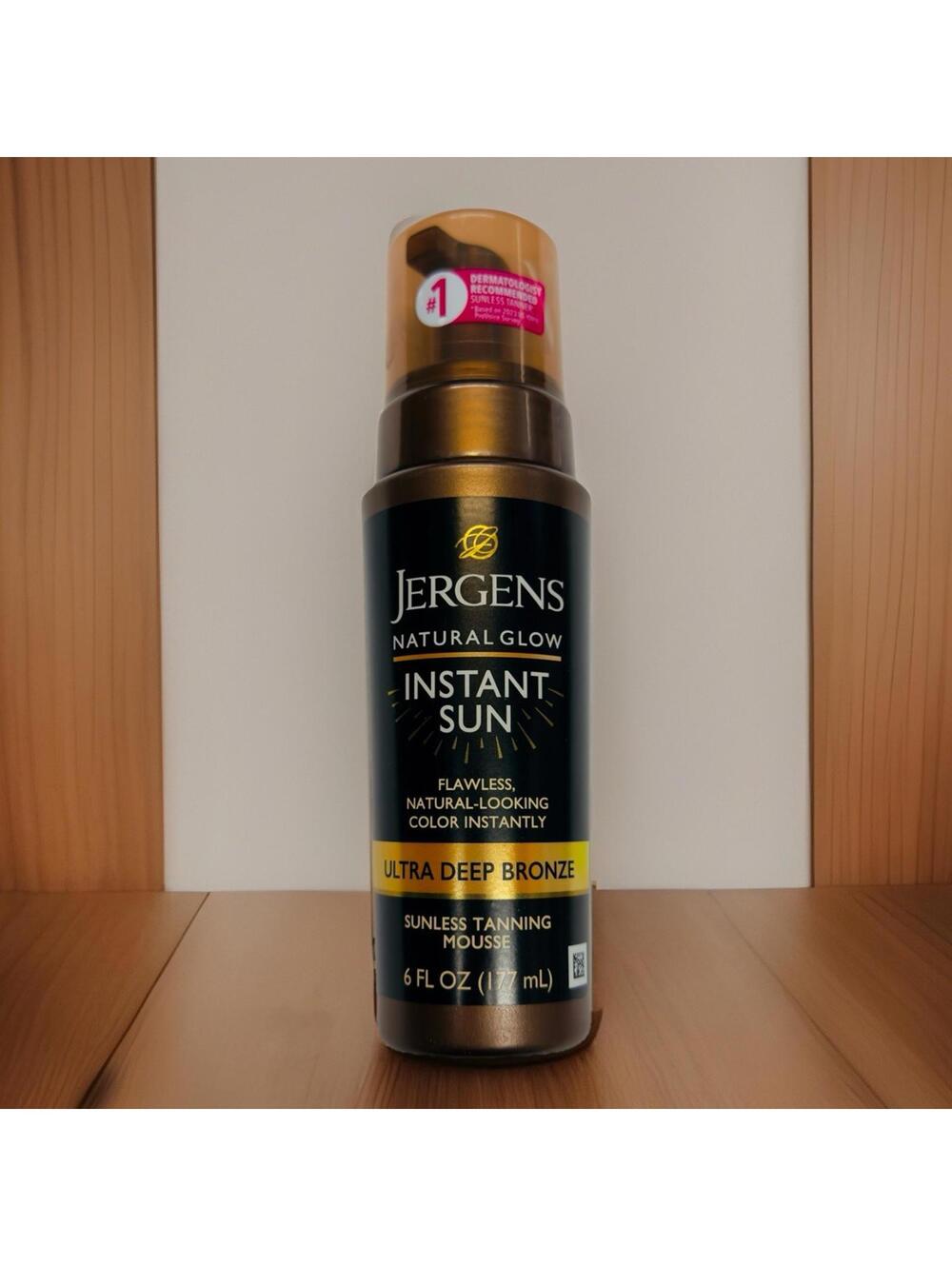 Jergens Natural Glow Instant Sun Sunless Tanning Mousse Lotion Ultra Deep bronze